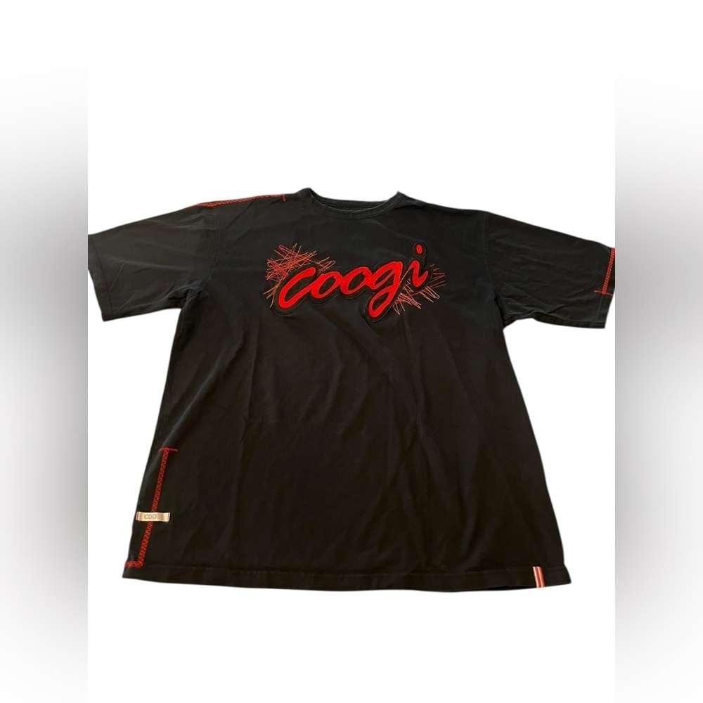 Vintage COOGI Embroidered Black And Red T-Shirt, Size 2XL